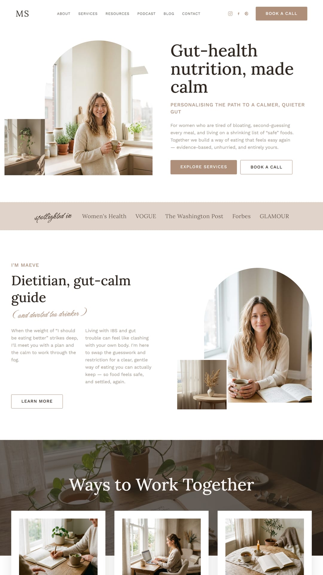 Maeve Sinclair website preview