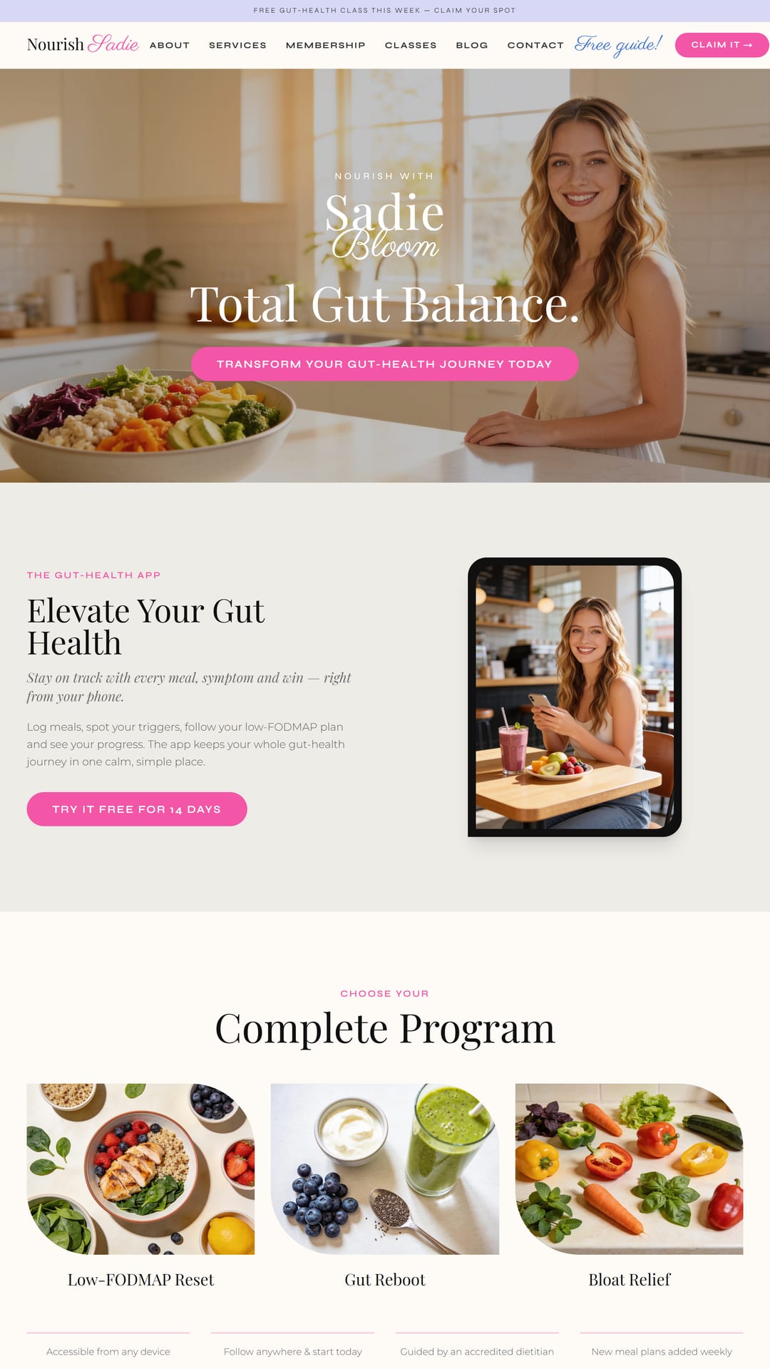 Sadie Bloom website preview