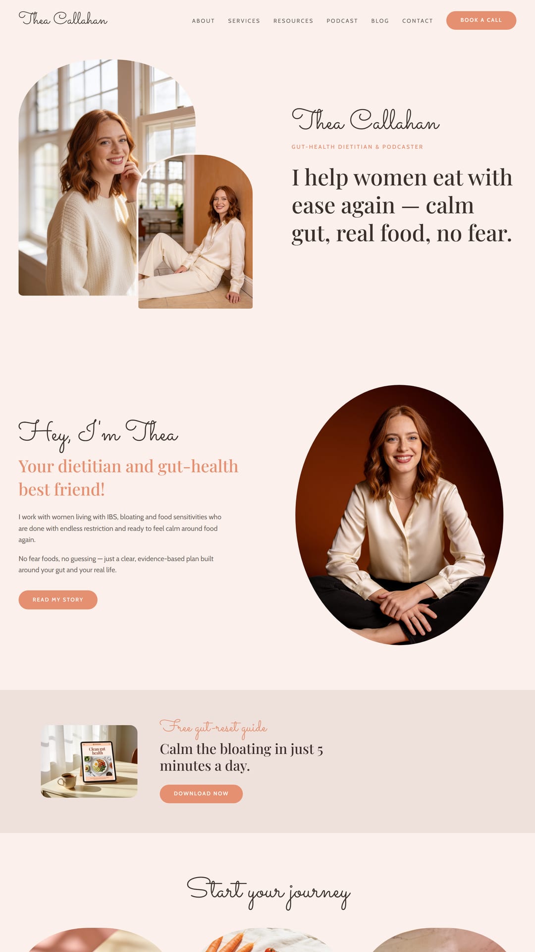 Thea Callahan website preview